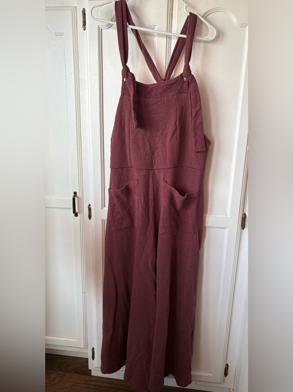 BUCKETLIST Plum Knit Wide-Leg Overalls - Picture 2 of 8